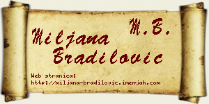 Miljana Bradilović vizit kartica